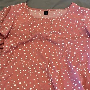 Pink Polka Dot Blouse